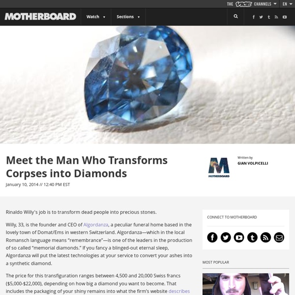 Meet the Man Who Transforms Corpses into Diamonds