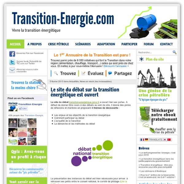 Transition énergie : Vivre avec la fin du pétrole bon marché