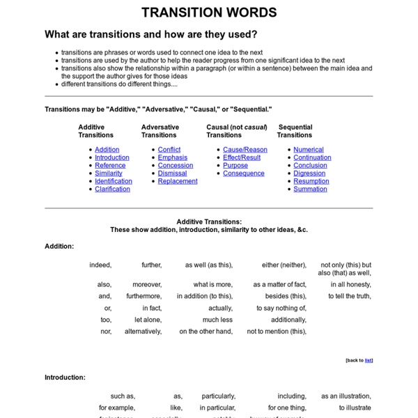 Transition Words