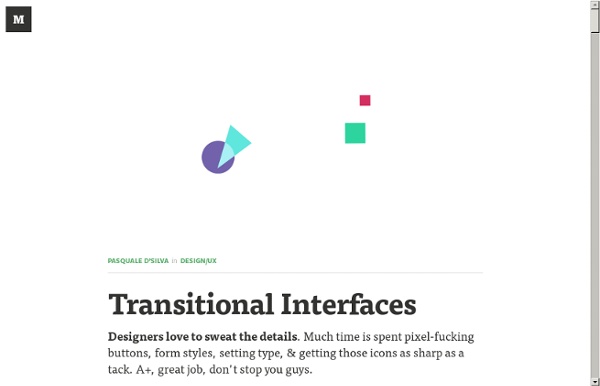 Transitional Interfaces — Design/UX