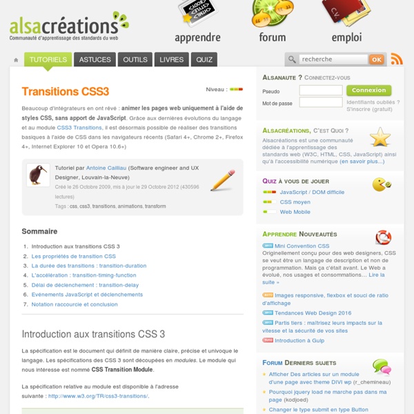 Transitions CSS3 - Alsacr?ations