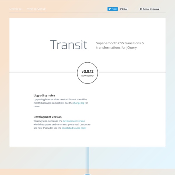 Transit - CSS transitions and transformations for jQuery