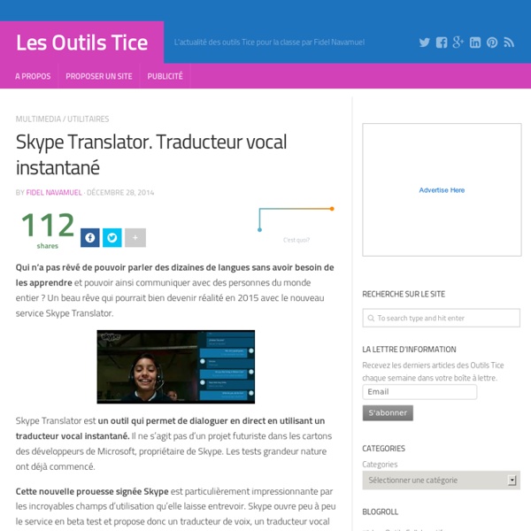 Skype Translator. Traducteur vocal instantané