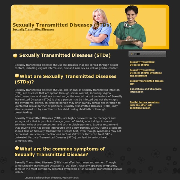 Information on Sexually Transmitted Diseases (STDs)