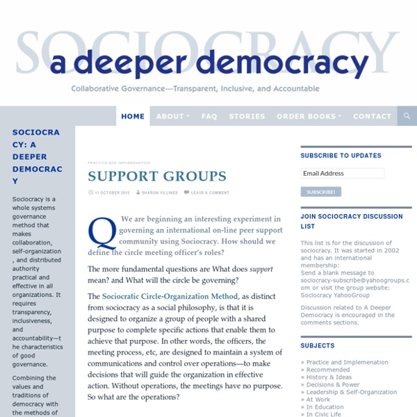 A Deeper Democracy