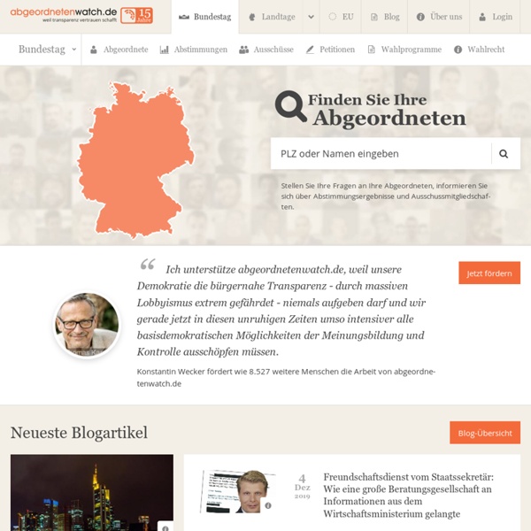 Abgeordnetenwatch.de: Das virtuelle Wählergedächtnis