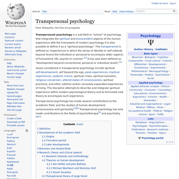 Transpersonal psychology