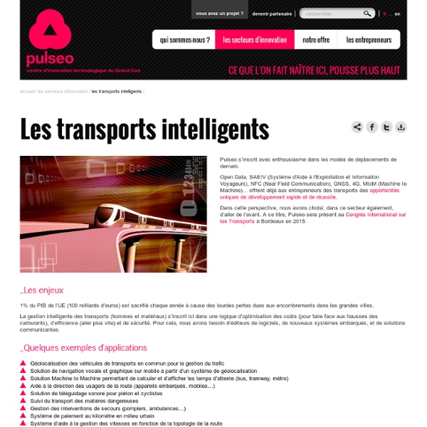 Les transports intelligents - Les secteurs d'innovation - pulseo.fr