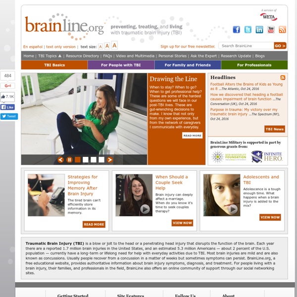 Traumatic Brain Injury - TBI & Head Injury Resource