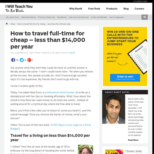 How to travel around the world for cheap - less than $14,000 per year