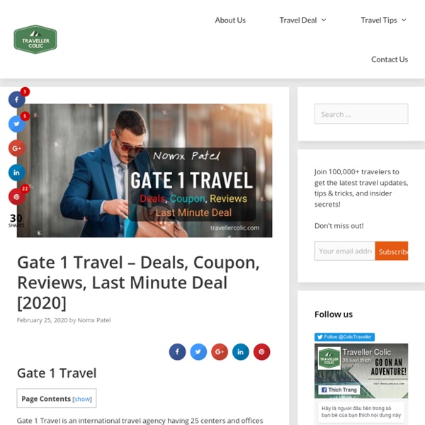Gate 1 Travel - Deals, Coupon, Reviews, Last Minute Deal [2020]