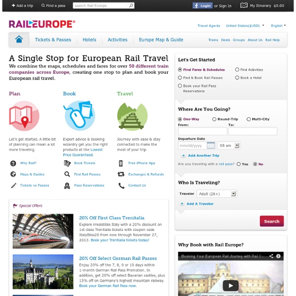 Viajes en tren por Europa: Eurorail, Pases Eurail y boletos de tren - Rail Europe