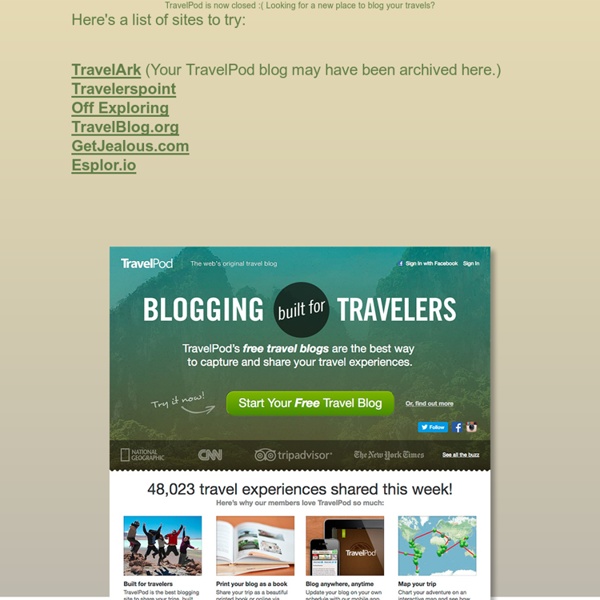 Create a free travel blog - TravelPod™
