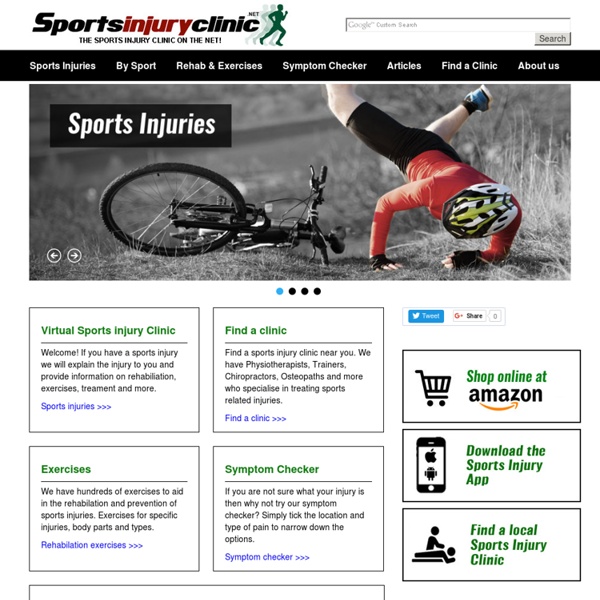 Virtual Sports Injury Clinic - Sports Injuries, Treatment, Exercises, Massage