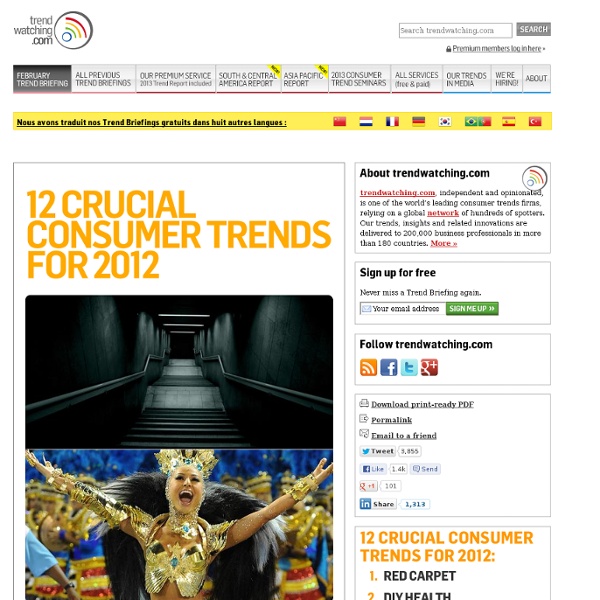 S 12 Consumer Trends for 2012