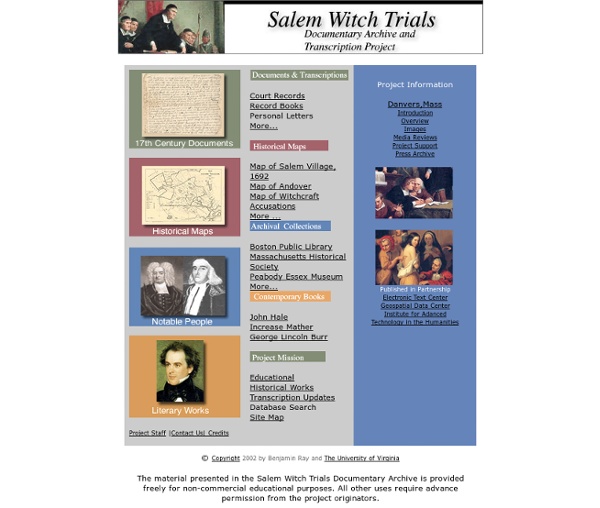 Salem Witch Trials Documentary Archive