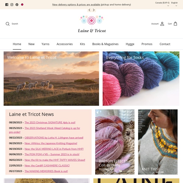 Laine et Tricot : Boutique de vente en ligne de laine à tricoter, catalogues et accessoires tricot