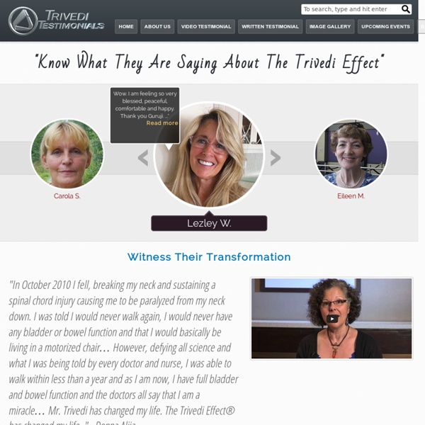 The Trivedi Effect – Reviews and Testimonials