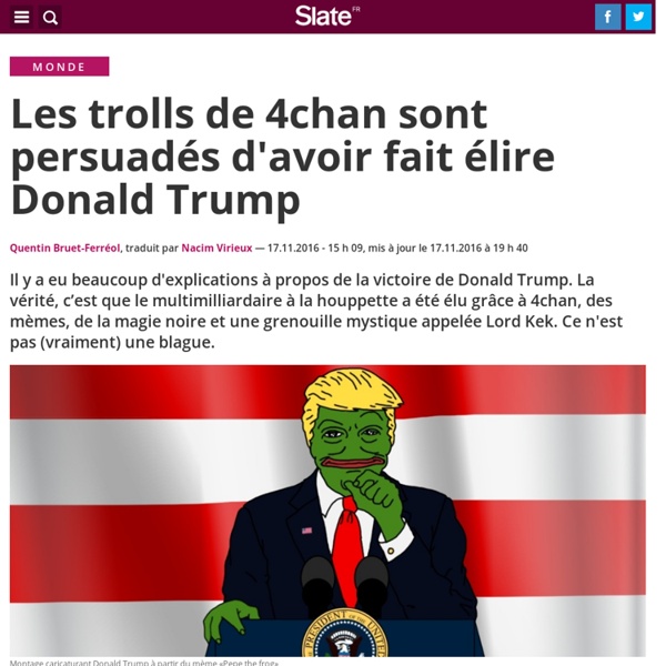 Les complotistes de 4chan sont persuadés d'avoir fait élire Donald Trump