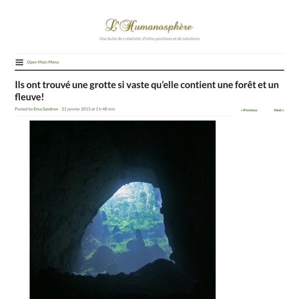 Ils ont trouvé une grotte si vaste qu’elle contient une forêt et un fleuve!