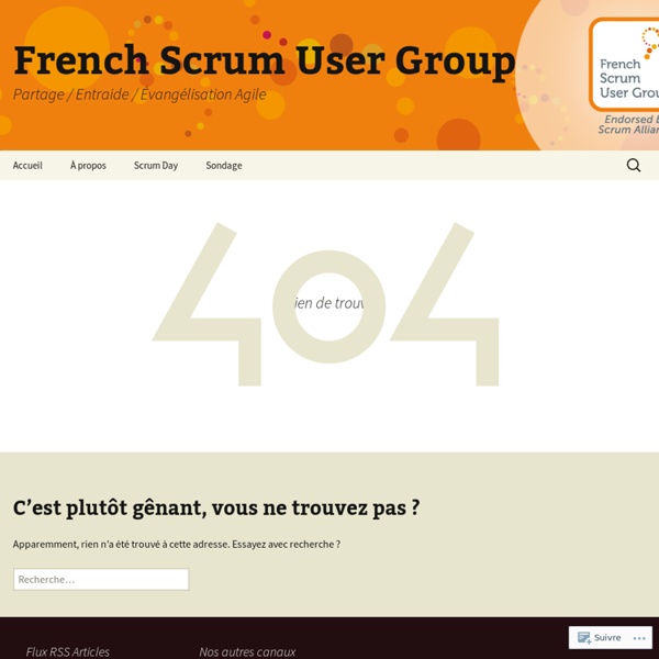 French Scrum User Group - French Scrum User Group - French Scrum User Group
