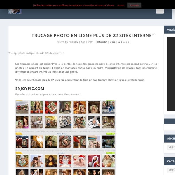 Trucage photo en ligne plus de 22 sites internet
