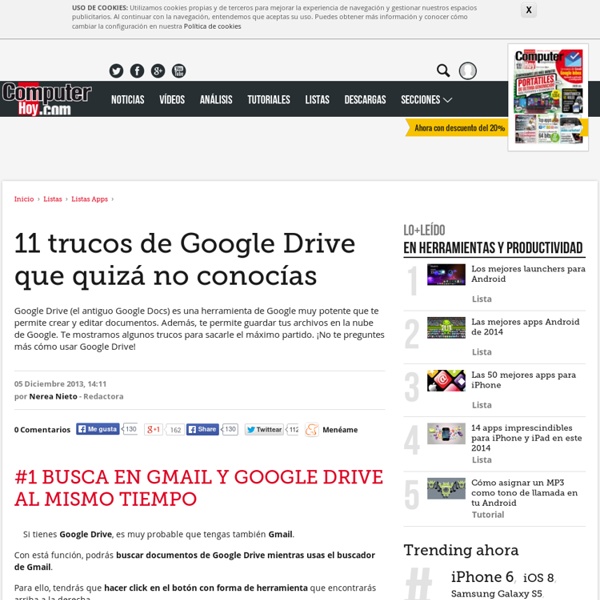 11 trucos de Google Drive que quizá no conocías