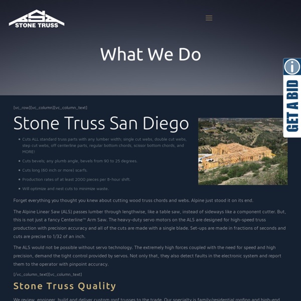 Roof Truss Manufacturer San Diego