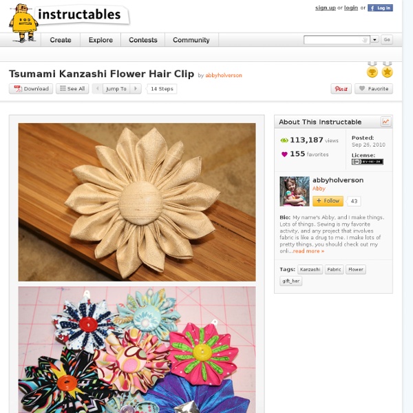 Tsumami Kanzashi Flower Hair Clip