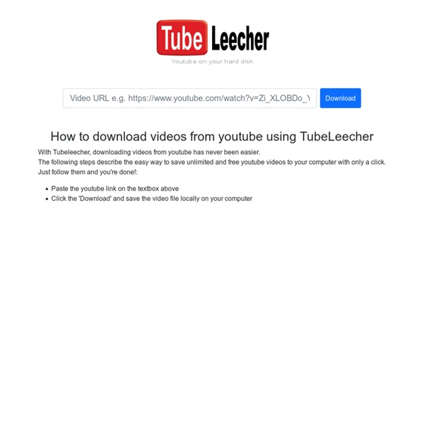 Download youtube videos directly in your computer