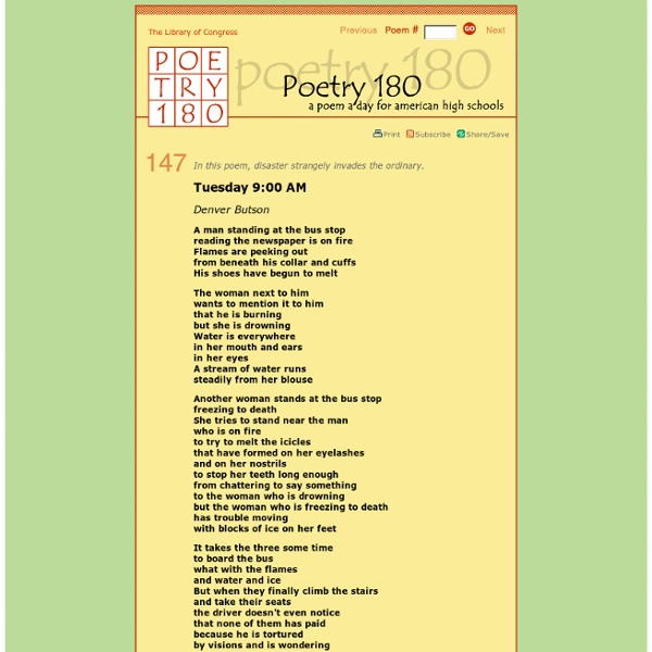 Poetry 180 - Tuesday 9:00 AM