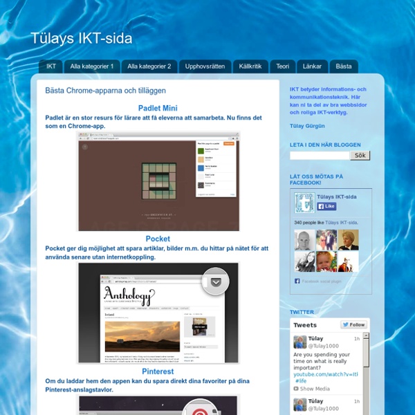 Tülays IKT-sida: Bästa Chrome-apparna och tilläggen