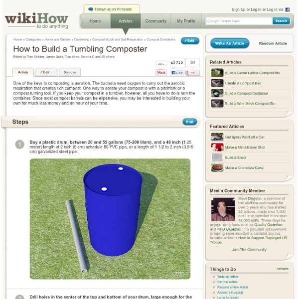 How to Build a Tumbling Composter: 11 Steps