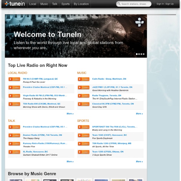 Listen to Online Radio, Music and Talk Stations - StumbleUpon