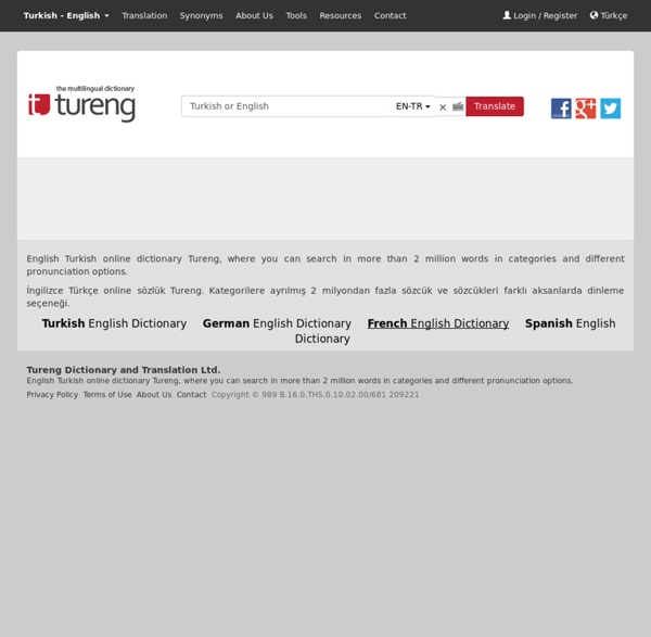 Tureng.com - İngilizce Türkçe Sözlük - Turkish English Dictionary