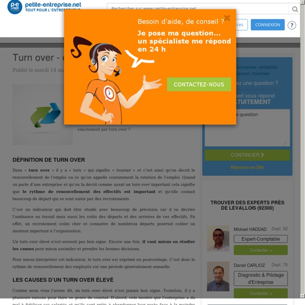 Turn over - définition et causes