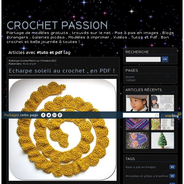 Tuto Et Pdf - Crochet Passion