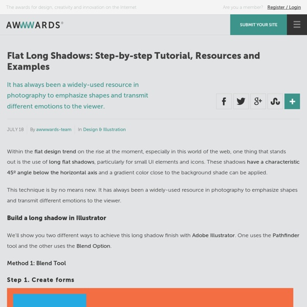 Flat Long Shadows: Step-by-step Tutorial, Resources and Examples