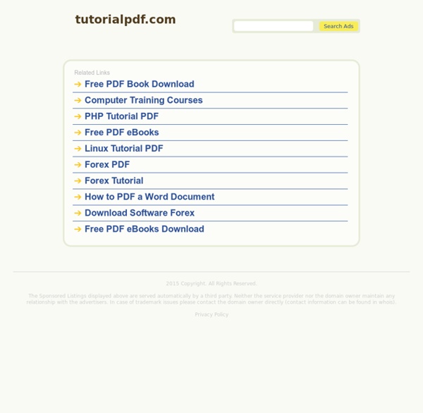 Free Tutorial PDF eBooks Download at TutorialPDF.com