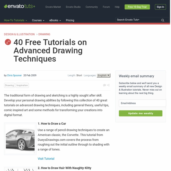 40 Free Tutorials on Advanced Drawing Techniques