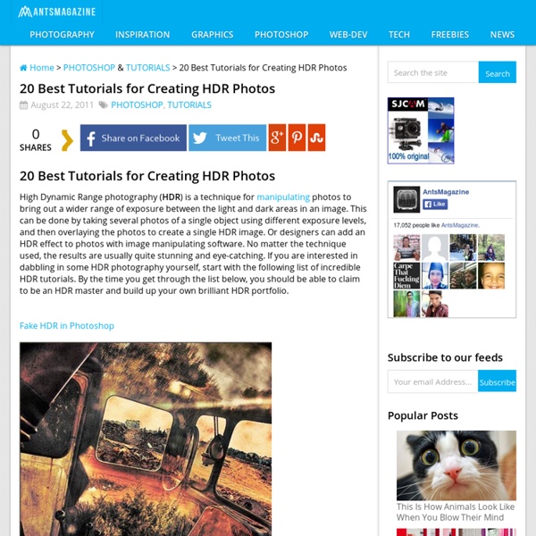 20 Best Tutorials for Creating HDR Photos