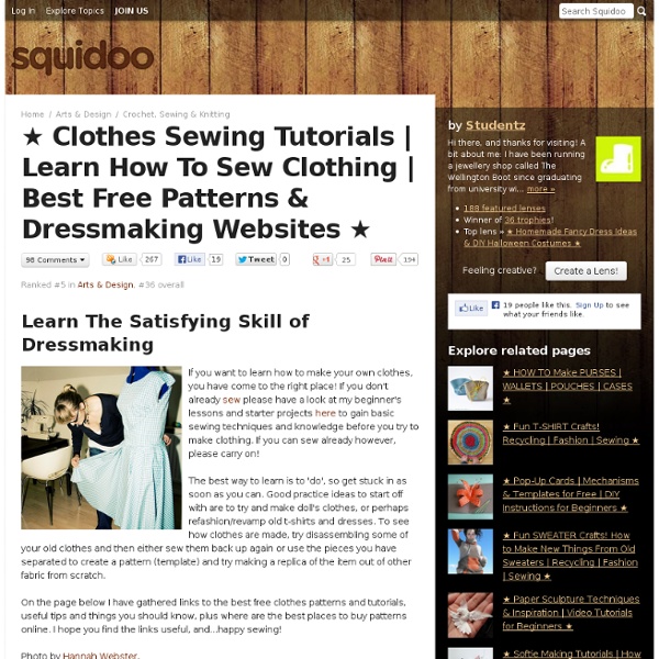 Best Free Patterns & Dressmaking Websites ★