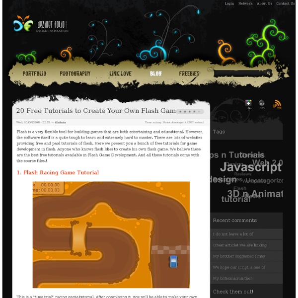 20 Free Tutorials to Create Your Own Flash Game