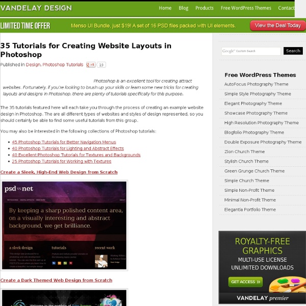 35 Tutorials for Creating Website Layouts in Photoshop