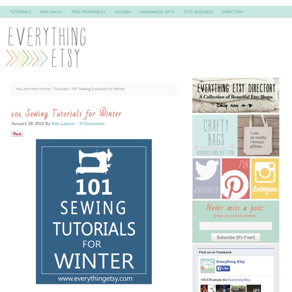 101 Sewing Tutorials for Winter