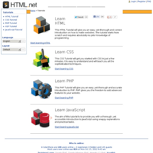 Tutorials - HTML.net