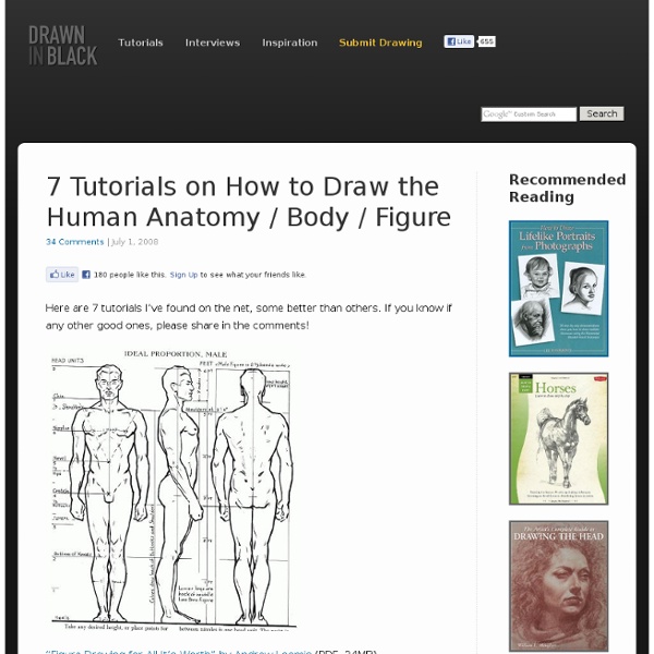 7 Tutorials on How to Draw the Human Anatomy / Body / Figure