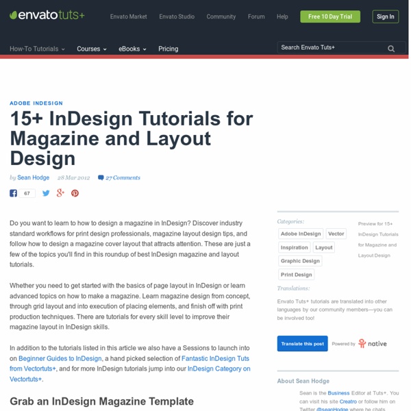 15+ InDesign Tutorials for Magazine and Layout Design