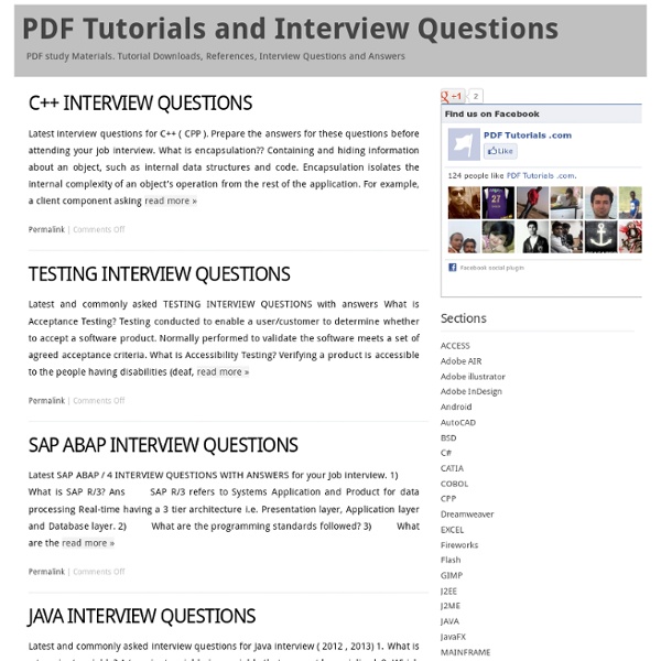 IT Tutorials and Interview questions