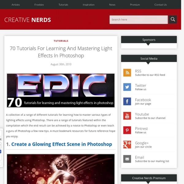 70 Tutorials For Learning And Mastering Light Effects In Photoshop